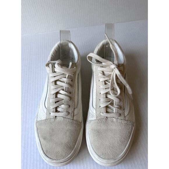 Size 7.5 - VANS Men’s Old Skool Casual Sneakers Textile/Suede Cream - Picture 11 of 16